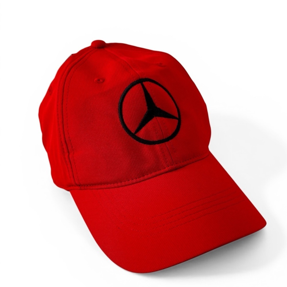 NIKE GOLF Hat Mercedes Benz Red Embroidered DRI-FIT Strapback Cap Adjustable NEW